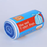 Star seal T-shirt garbage bags on roll