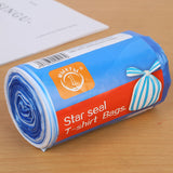 Star seal T-shirt garbage bags on roll