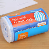 Star seal T-shirt garbage bags on roll