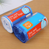 Star seal T-shirt garbage bags on roll